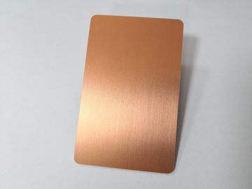 Carte d'adhésion plaquée en métal d'or de Rose avec le logo de Custom Company/les cartes de visite professionnelle visite en métal
