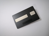 Le laser gravent le métal RFID cardent Matt Black 4442 Chip Magnetic Stripe Debit Card