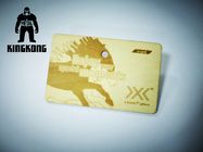 Les cartes en bois de la puce RFID de  1K IC avec la gravure Silkscreen l'impression