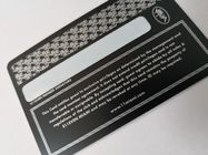 Cartes de visite professionnelle de visite noires mates durables en métal avec le panneau argenté d'impression et de signature