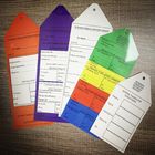Les étiquettes imprimées de vêtements de papier enduit/le coup fait sur commande porte d'hôtel étiquette