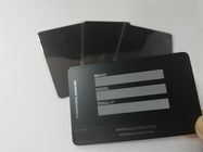 Impression offset de carte de visite professionnelle de visite en métal du noir 89*51mm de Debossed