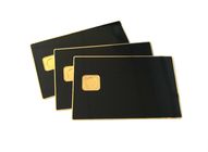 Impression noire de carte d'adhésion en métal d'or brillant avec la puce