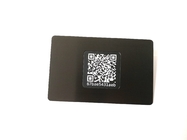 Carte programmable futée Matt Black Brush Finish d'identification d'affaires en métal de NFC QR