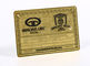 les cartes de visite professionnelle de visite en métal 13.56mhz/acier inoxydable CR80 ont plaqué la carte de membre d'or