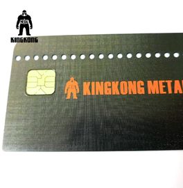La grille CR80 a fini la carte d'adhésion en métal, ajustent les cartes de visite professionnelle de visite balayées en métal