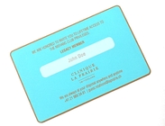 Nom de membre de laser bleu de carte de membre en métal de logo d'impression de velours lisse