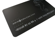 Nom de impression fait sur commande de Matte Black Metal Business Cards 1mm d'adhésion de fidélité