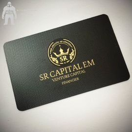 Cartes de visite professionnelle de visite noires mates en métal de l'élite VIP de feuille, cartes de visite professionnelle de visite noires personnalisées d'or blanc