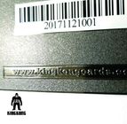 Cartes de visite professionnelle de visite en métal de blanc des textes de Deboss, cartes de visite professionnelle de visite métalliques noires avec le code barres