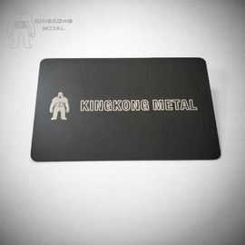 La carte nominative gravée par laser 85 x 54mm d'acier inoxydable de LOGO conçoivent librement