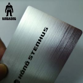 Couleur argentée imprimable faite sur commande de cartes d'adhésion en métal de coupe de laser de maquilleur