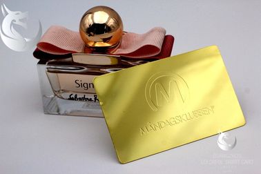 Cartes de visite professionnelle de visite en métal d'or de VIP Rose Advertisementing plaqué d'or gravé par coutume
