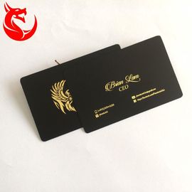 Noir mat d'acier inoxydable et fond différent de cartes de visite professionnelle de visite d'or enduit