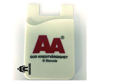 support de carte de crédit de silicone de 86 * de 55mm pour le téléphone portable, porte-cartes futé de silicone de portefeuille