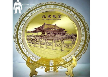 Décoration à la maison de fourniture plaquée par argent de médaille d'or en métal de souvenir d'illustration