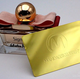 Cadeau créatif populaire de relief métallique balayé d'affaires de cartes de visite professionnelle de visite d'or