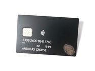 Taille de finition 85*54*0.6mm d'IC de la puce 4442 en métal d'affaires de brosse de luxe de cartes de crédit