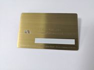 Taille de finition 85*54*0.6mm d'IC de la puce 4442 en métal d'affaires de brosse de luxe de cartes de crédit