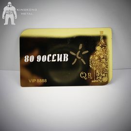 Cartes de visite professionnelle de visite anodisées par coupe d'or de laser avec le miroir sur l'épaisseur du dos 0.3mm 0.5mm