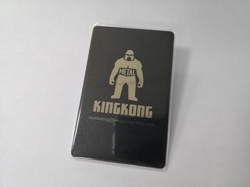 Carte noire mate de luxe 85x54mm de membre d'affaires en métal de fond d'acier inoxydable
