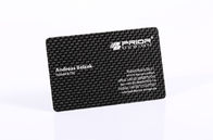 Cartes de visite professionnelle de visite résistantes de PVC de noir d'éraflure, cartes de membre de fibre de carbone de 85x54x0.5mm
