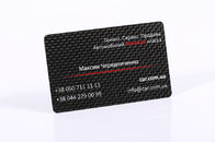 Cartes de visite professionnelle de visite résistantes de PVC de noir d'éraflure, cartes de membre de fibre de carbone de 85x54x0.5mm