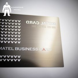 Carte de visite professionnelle de visite plaquée par arme à feu faite sur commande en métal d'acier inoxydable de logo d'approvisionnement d'usine de carte en métal