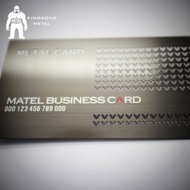 Carte de visite professionnelle de visite plaquée par arme à feu faite sur commande en métal d'acier inoxydable de logo d'approvisionnement d'usine de carte en métal