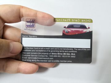 Taille en plastique transparente 85.6*54mm d'impression de Silkscreen de cartes de visite professionnelle de visite
