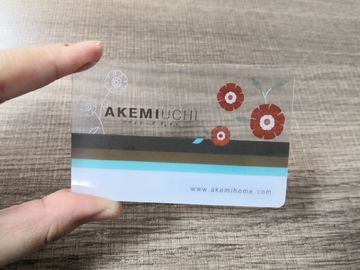 Taille en plastique transparente 85.6*54mm d'impression de Silkscreen de cartes de visite professionnelle de visite