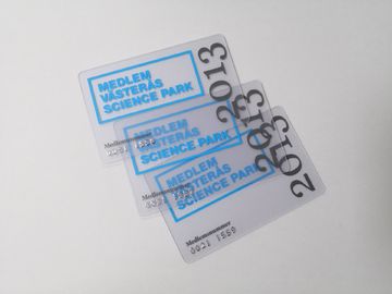 Taille en plastique transparente 85.6*54mm d'impression de Silkscreen de cartes de visite professionnelle de visite