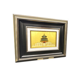 L'or carré de décor vue l'art de mur pour la chambre à coucher contemporain de 500 x de 700mm