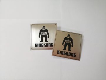 Taille adaptée aux besoins du client auto-adhésive de plaques d'identification en métal d'autocollant de trou de plaque signalétique d'industrie
