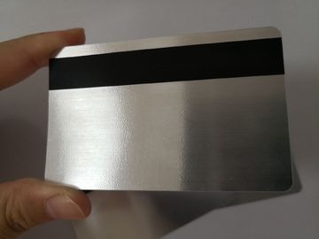 Carte matérielle de membre de PVC balayée par argent avec la bande magnétique 85.6*54mm de HiCo