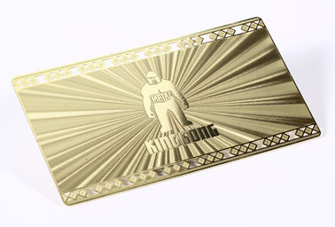 les cartes de visite professionnelle de visite en métal 13.56mhz/acier inoxydable CR80 ont plaqué la carte de membre d'or