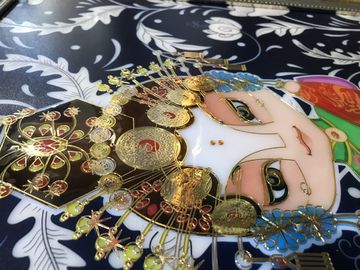 Émail décoratif de peinture de Cloisonne d'art de mur de cadre de tableau en métal d'hôtel fait sur commande