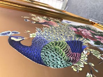 Émail décoratif de peinture de Cloisonne d'art de mur de cadre de tableau en métal d'hôtel fait sur commande