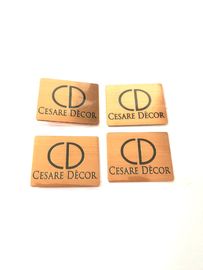 Le label de marque balayé par cuivre fait sur commande de taille étiquette le plat adhésif de plaque en métal gravé