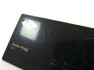 Cartes de visite professionnelle de visite personnalisées en métal d'or avec l'impression d'écran en soie noire de couleur