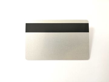 Cartes brillantes argentées de luxe de PVC de blanc avec la bande magnétique noire de Hico Loco