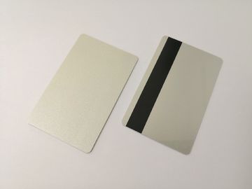 Cartes brillantes argentées de luxe de PVC de blanc avec la bande magnétique noire de Hico Loco