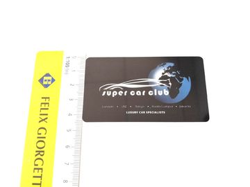 Cartes de visite professionnelle de visite découpées avec des matrices par moule adaptées aux besoins du client de PVC avec la forme irrégulière polychrome de l'impression 85x45mm