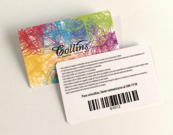 Cartes en plastique de membre en métal de code barres de papier en plastique/chèques-cadeau imprimés adaptés aux besoins du client de PVC de fidélité