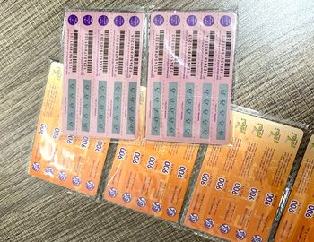 Lustre d'impression de carte d'éraflure de billet de loterie/stratification de papier faits sur commande de Matt