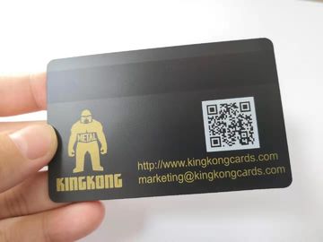 La carte de visite professionnelle de visite élégante d'acier inoxydable conjuguent 4442 puces et noir mat de puce de  1K