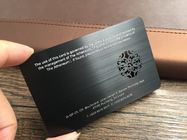Le noir mat de PVD a balayé la carte des affaires VIP en métal de 0.8mm