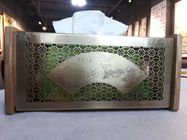 Boîte de gravure à l'eau-forte faite sur commande de luxe de tissu en métal avec l'impression d'OEM