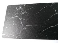 Carte de visite professionnelle de visite de marbre givrée noire du revêtement 85x54mm de boursouflure
