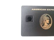Grand Chip Hole Frosted Laser Engrave Matt Black Metal Cards